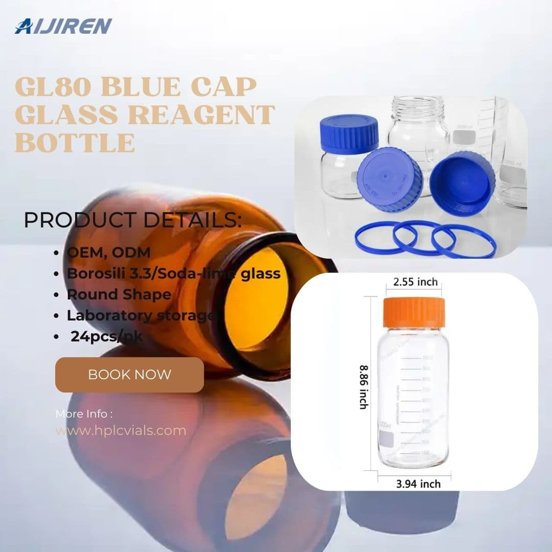 Reagent Bottle High Quality Clear color Borosilicate Glass material Customized Logo