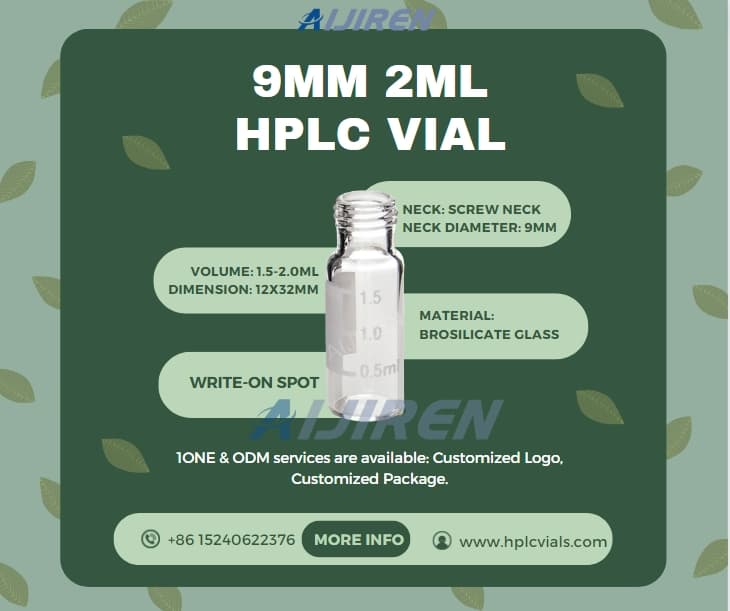 20 ml headspace-flaconLab 9 mm 2 ml HPLC-autosamplerflacon met schroefdop