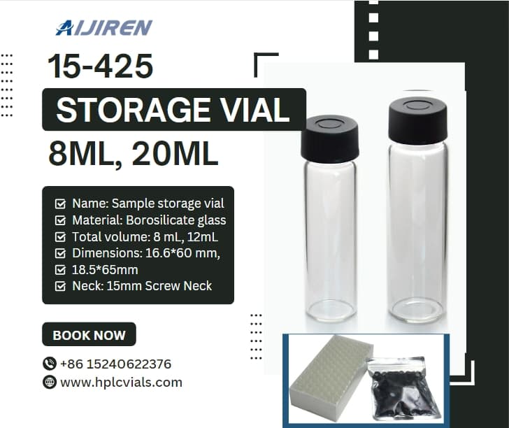 20ml headspace vialLab Use 15-425 Screw Sample Storage Vial