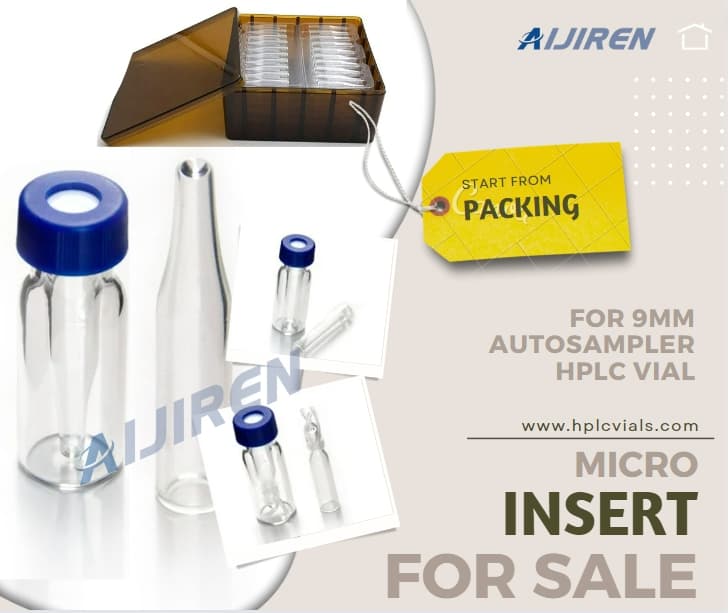 Lab Use Micro Insert For 9mm Autosampler hplc Vial