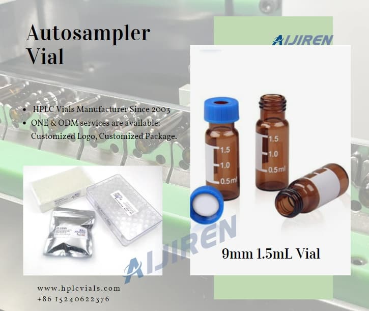 20ml headspace vialManufacturer 9mm 1.5mL Autosampler Vial, HPLC Vials