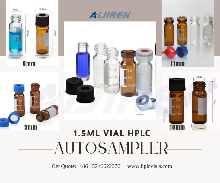 8mm, 9mm,10mm, 11mm 1.5ml HPLC Autosampler Vial