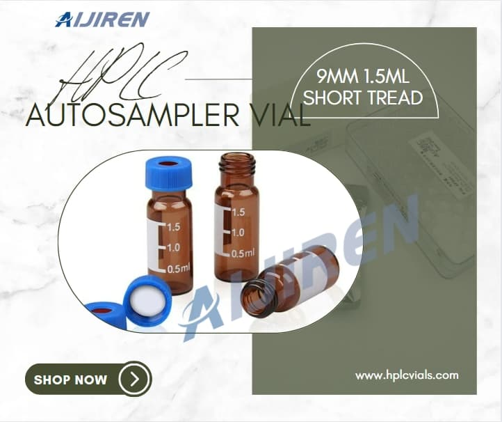 2ml autosampler vial9mm 1.5ml Short Tread HPLC Vial