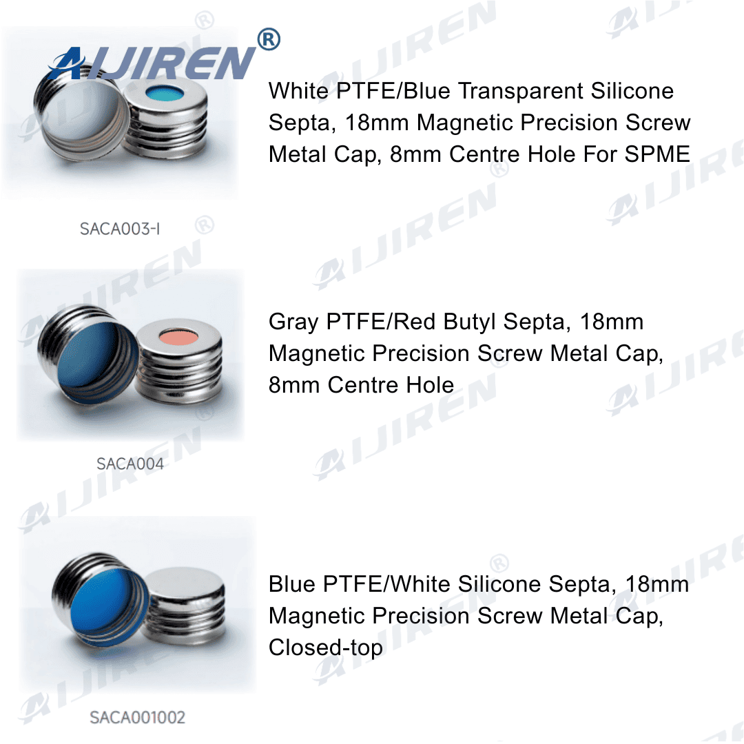 20ml headspace vial18mm Magnetic Screw Caps (with Septum): PTFE/Silicone Seals for SPME/HPLC Vials