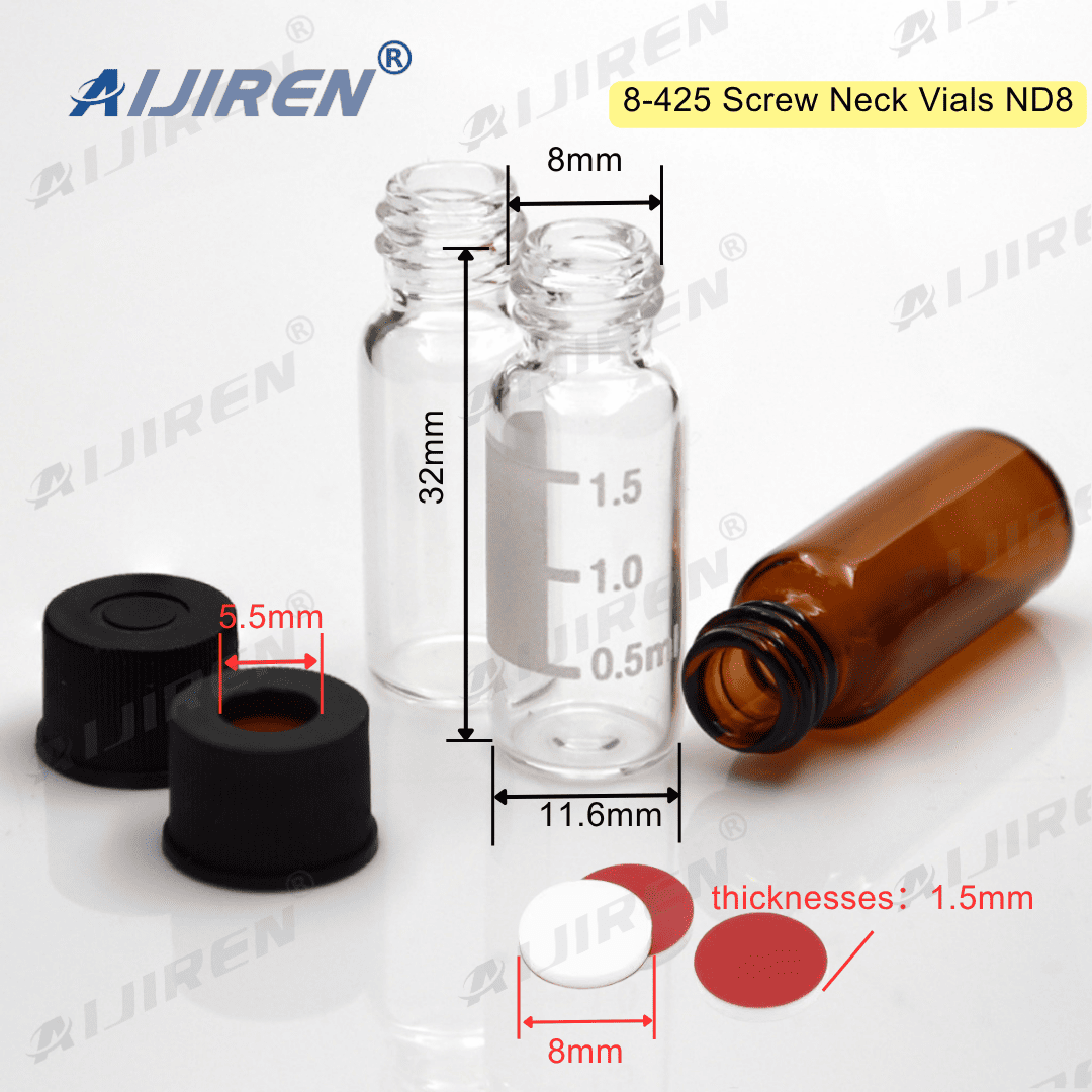 20ml headspace vialAIJIREN 8‑425 ND8 Screw Top Borosilicate Glass Vials with 1.5 mm Septa