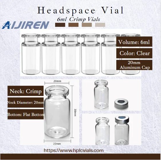 20ml headspace vialChina 6mL Clear Glass 22x38mm Precision Screw Headspace Vial for Lab Use