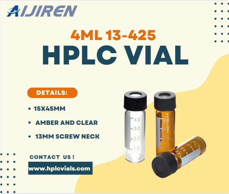 4ml 13-425 Screw Thread Vial for HPLC for Lab