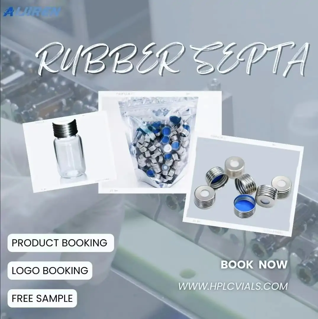 Laboratory Bottle PTFE Silicone white/Blue Rubber Septa Cap