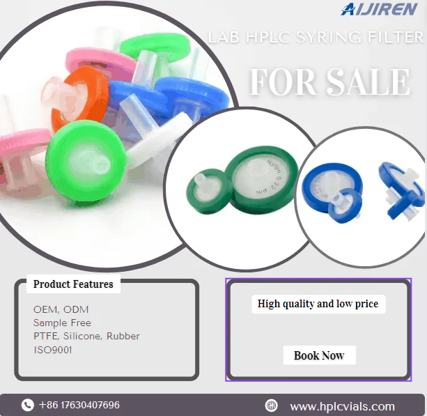 2ml autosampler vialSyringe Filters supplier price 13mm 0.22um PVDF membrane Hydrophilic Filters