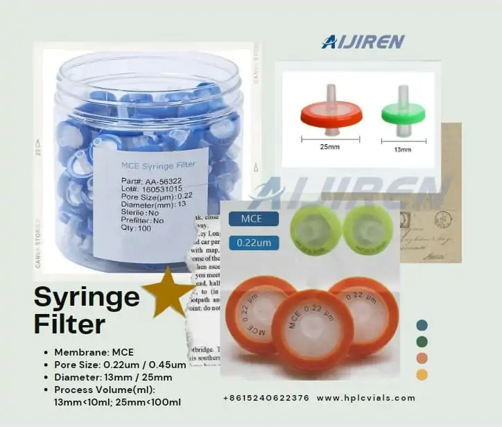 2ml autosampler vialLab Use Syringe Filter MCE