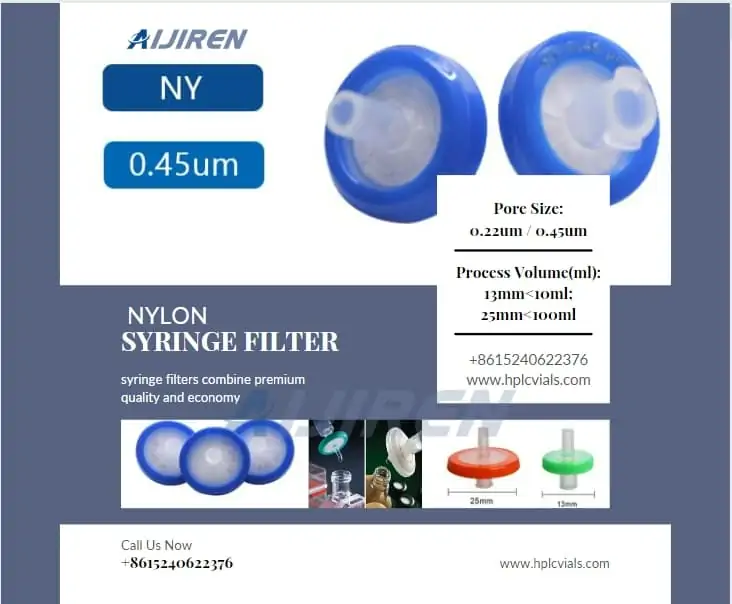 2ml autosampler vialSyringe Filter Nylon for Laboratory Use