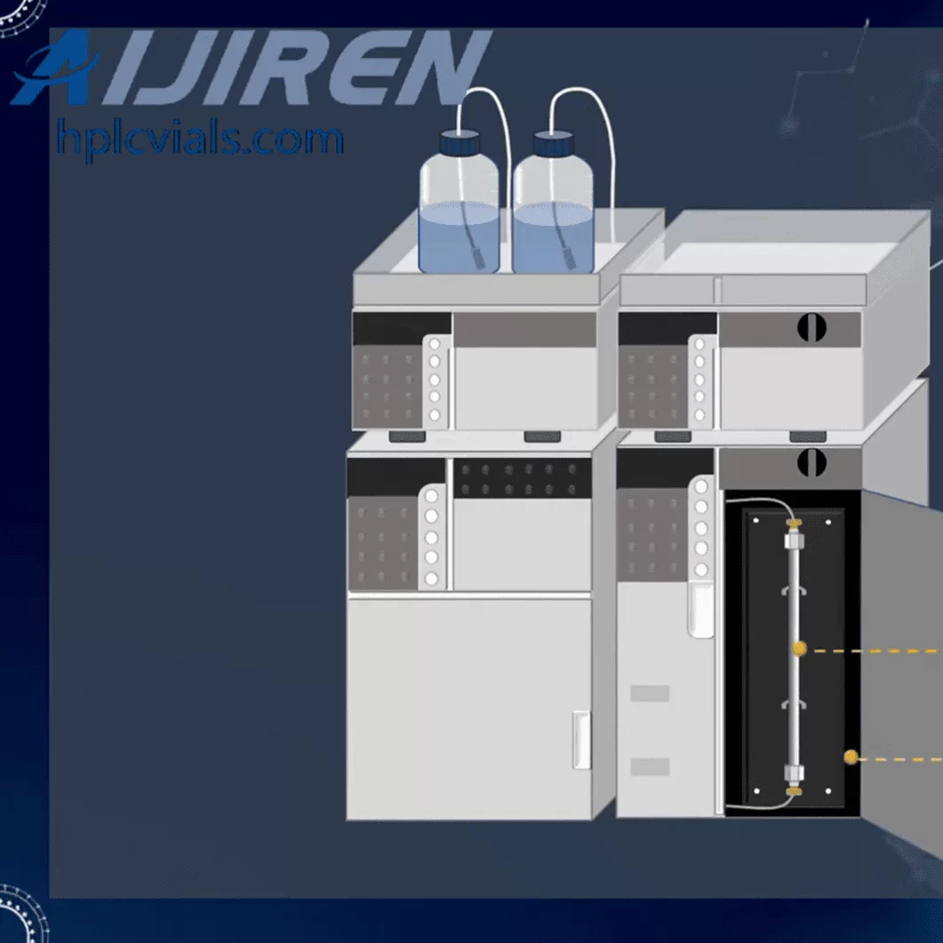 GL45 Reagent Bottle with Autosampler Vials for HPLC