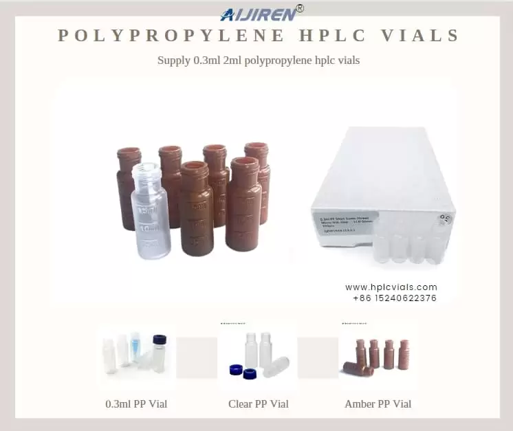 China Supply 0.3ml 2ml Polypropylene Hplc Vials
