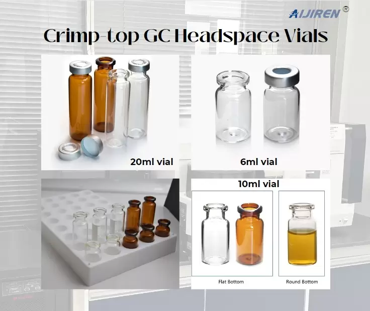20ml headspace vial20mm 6ml-20ml Crimp-top GC Headspace Vials Supplier