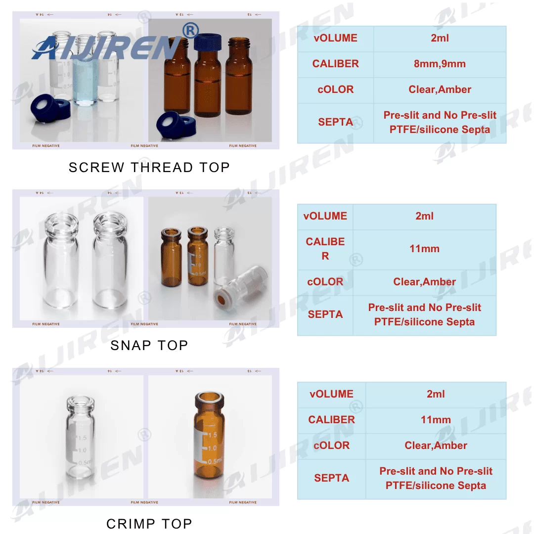 2ml autosampler vialAIJIREN 2ml Sample Vials | Screw/Snap/Crimp Tops | Aijiren/Shimadzu Compatible
