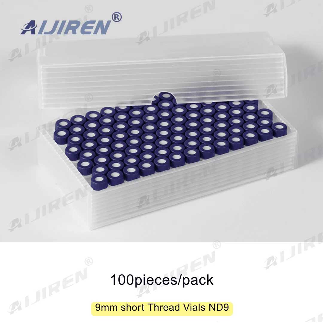 2ml autosampler vialAIJIREN 9mm Short Thread ND9 Borosilicate Glass Vials, 100/Pack